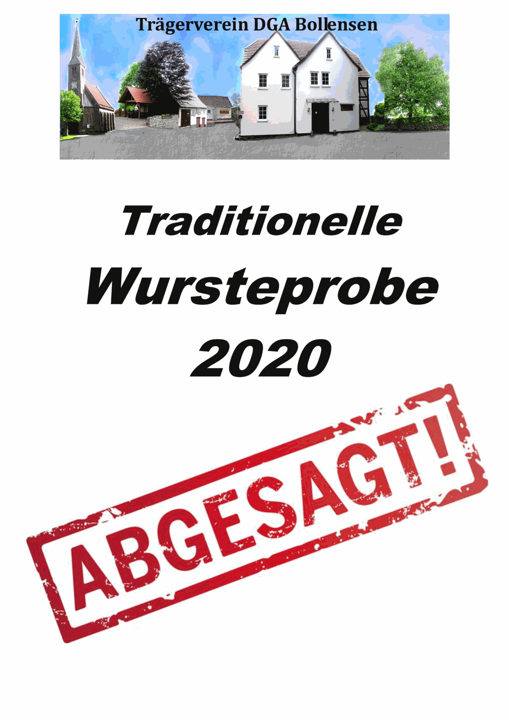 Plakat Wursteprobe 2020 ABGESAGT 1 Copy
